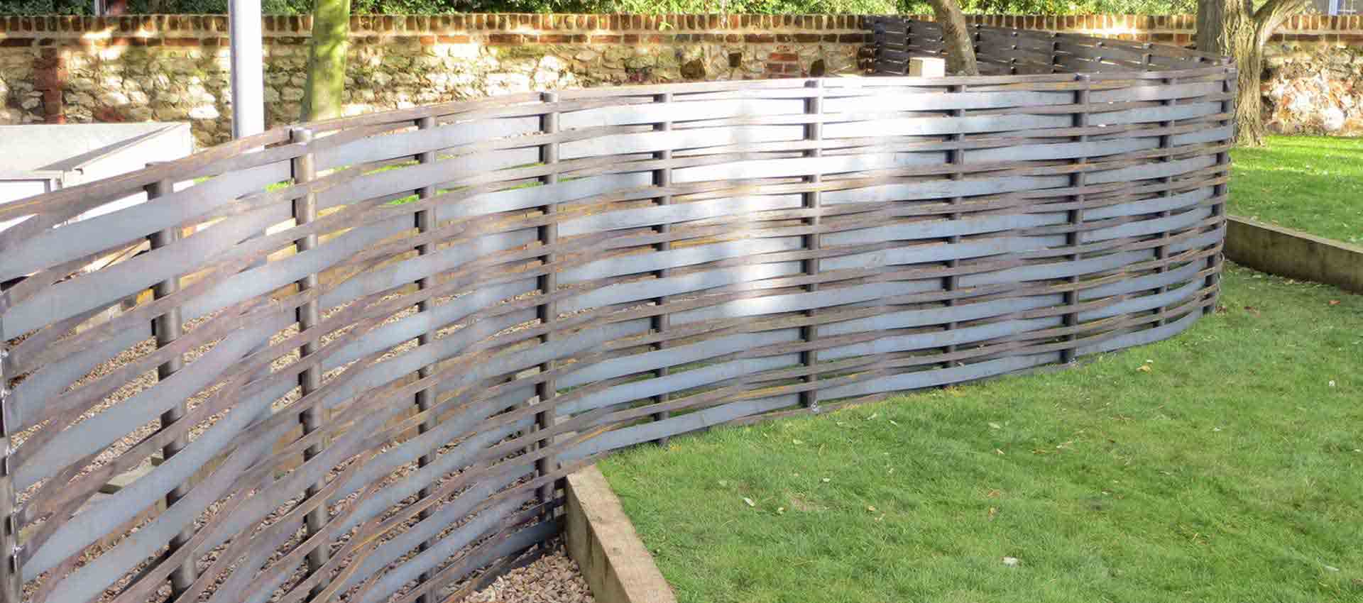 bespoke woven steel fencing