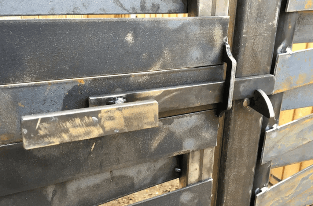 handmade steel gate handles included