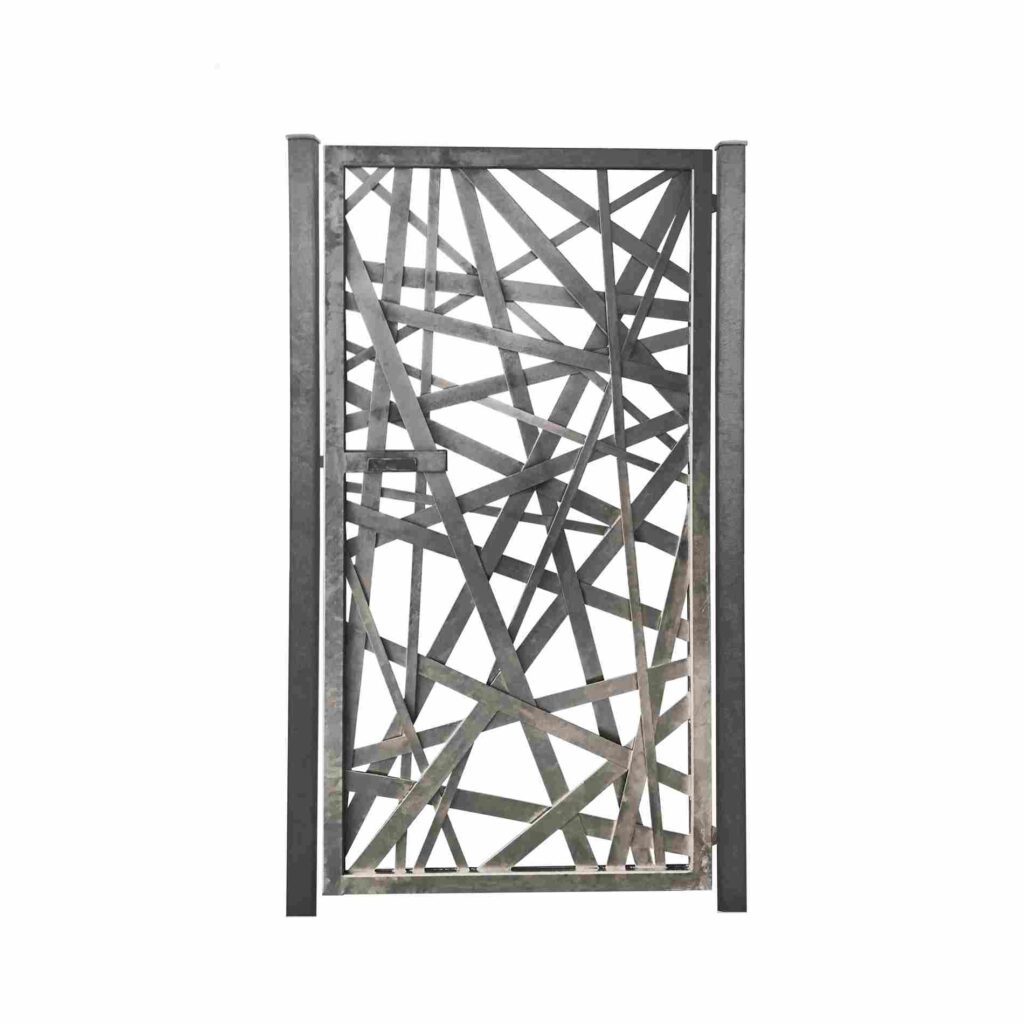 Galvanised Shard Gate Design from Steelscapes