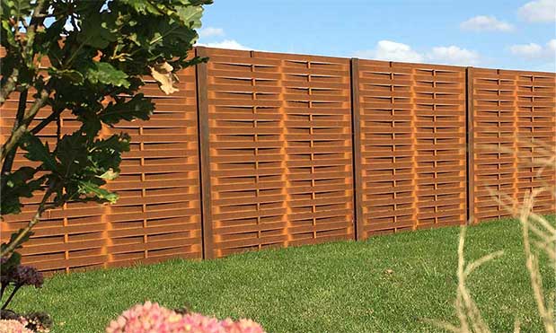 bespoke woven metal fence panels