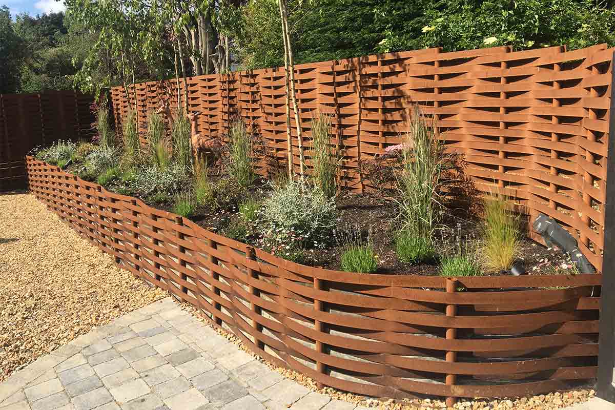Raised Bed Woven Steel Fence