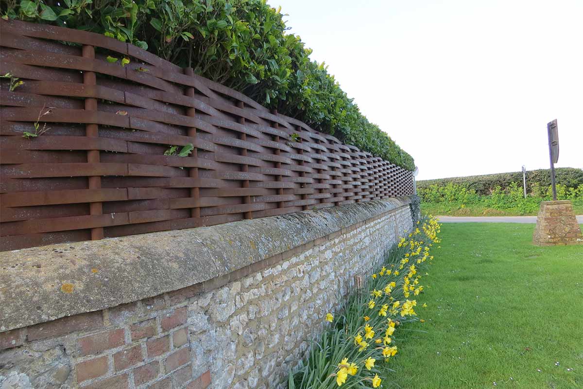 Wall Top Woven Steel Fence