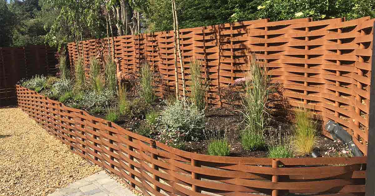 Where would you install a woven steel fence?