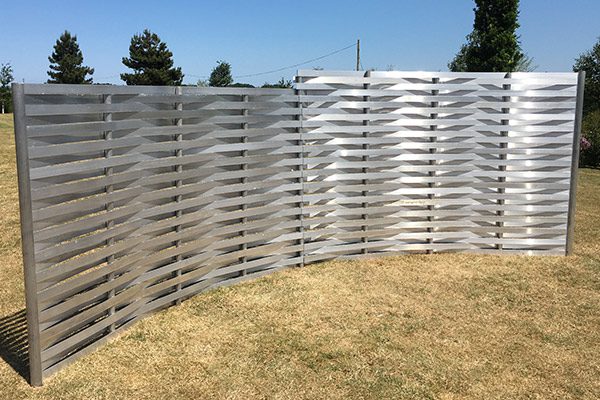 Woven aluminium fencing garden