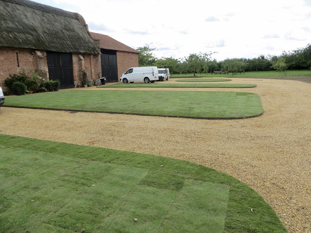 lawn edging after installation