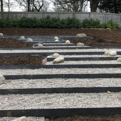 steel edging for steps and terraces